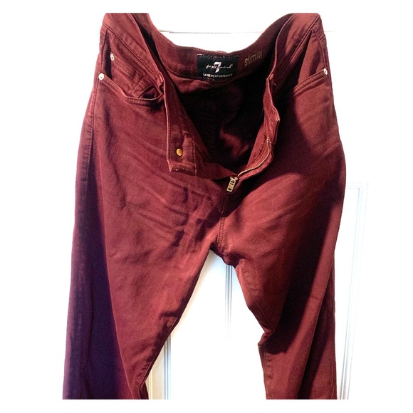 A pair of jeans by Seven for All Mankind.